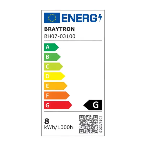 Braytron LED Stepenišna Svetiljka Kvadratna 8W Beli 3000K BH07-03100