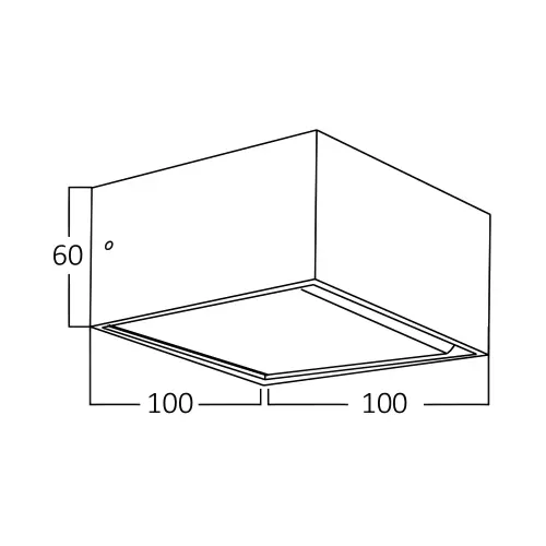 Braytron LED Stepenišna Svetiljka Kvadratna 8W Beli 3000K BH07-03100