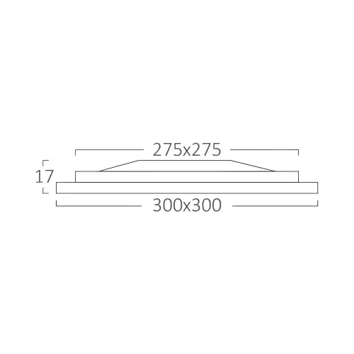 Braytron LED Panel Ugradni Kvadratni 10" 24W Beli 3000K BP02-42400