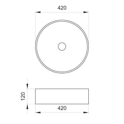 Elegant FI420/120mm bez rupe