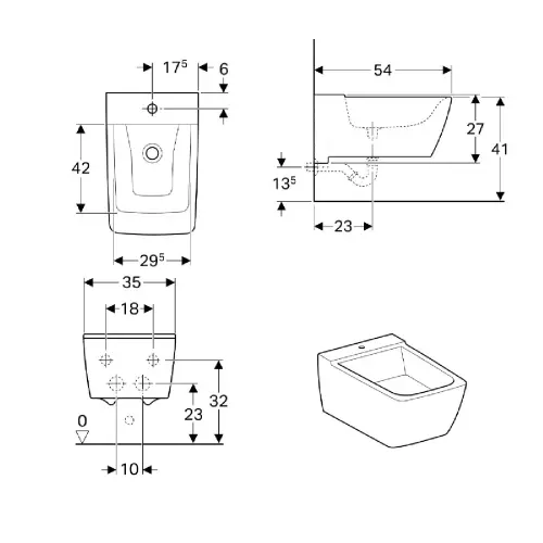 Geberit bide konzolni xeno2 500.501.01.1