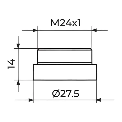 Rosan Perlator "NEOPERL" M24 - ANTIVANDAL PCA Spray PPM24AV - tehnički crtež