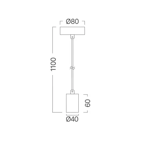 Braytron Visilica E27 Crni BV04-00060