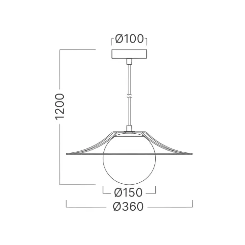 Braytron Visilica E27 Crni BV03-00040