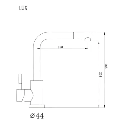Metalac xGranit za sudoperu Lux - Bela T03819 - tehnički crtež