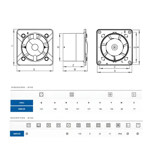 Awenta Silent ventilator ø125