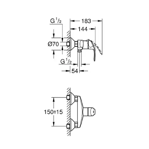 Grohe Eurosmart 2015 za tuš kadu 33555002