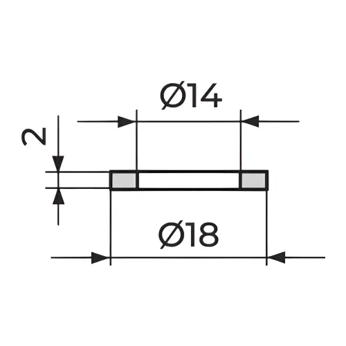 Rosan Zaptivač za navrtku 1/2" PZ12 - tehnički crtež