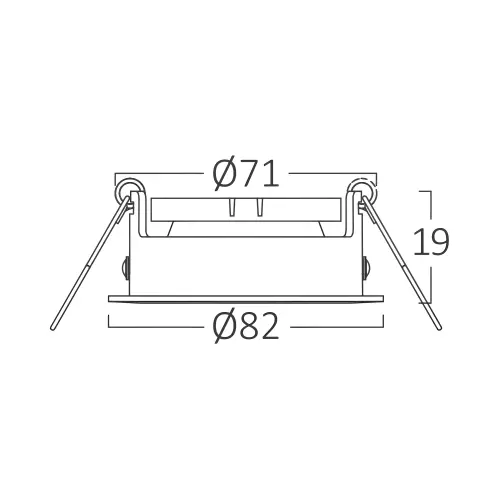 Braytron GU10 Ugradna Rozetna Okrugla Bela BH03-02070