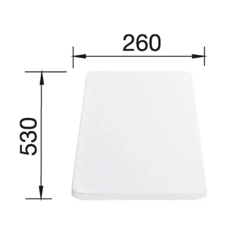 Blanco daska za sečenje bela 530x260x17 mm 217611 - tehnički crtež
