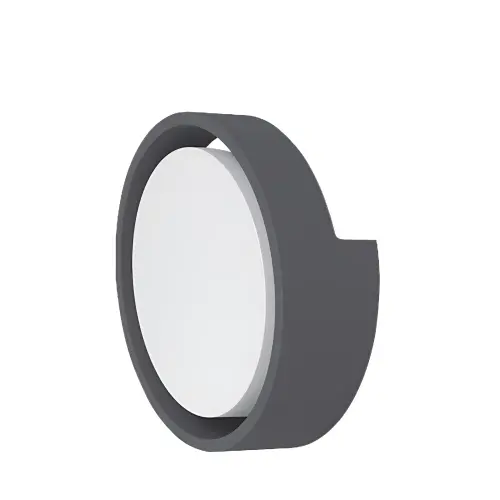 Braytron LED Zidna Svetiljka Okrugla 12W Sivi 3000K IP65 BG38-00702