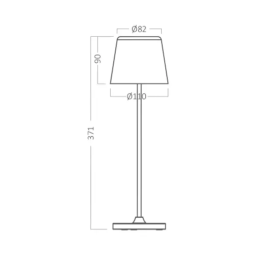 Braytron LED Punjiva Stona Lampa Crna 3000K BK06-00081