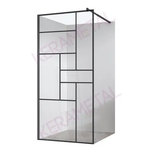 Astral Mega Tuš stena Black 100x200cm 8mm Leva