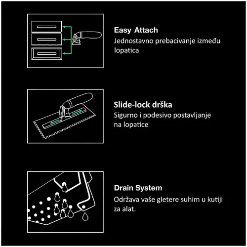 Bihui Set gleterica, 8 kom PTSJG8