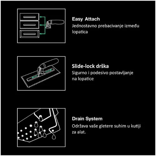 Bihui Set gleterica, 8 kom PTSJG8