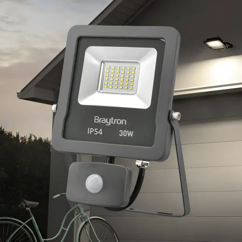 Braytron LED Reflektor 30W Sivi 6500K IP65 sa Senzorom BT61-23032