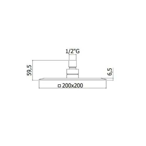 Paffoni ZSOF095CR Tuš glava kockasta 200x200 mm