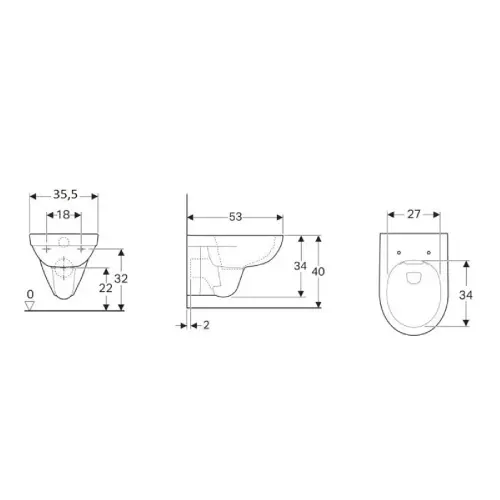 Geberit Selnova WC šolja konzolna rimfree 501.045.00.7
