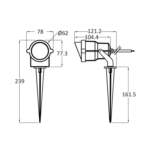 Braytron LED Ubodna Svetiljka 9W Siva 6500K IP65 BT25-00132