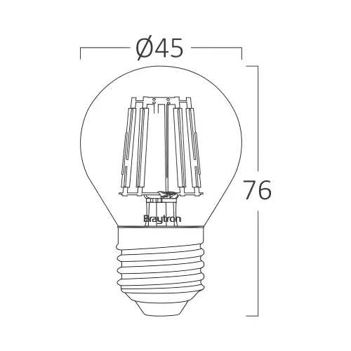 Braytron LED Filament Mini Kugla 6W E27 Providna 3000K BA37-00620