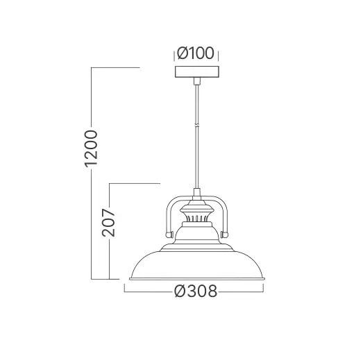 Braytron Visilica E27 Crni BV05-00021