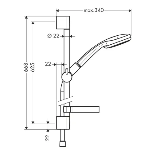Hansgrohe  SET CROMA100 VARIO 27772000