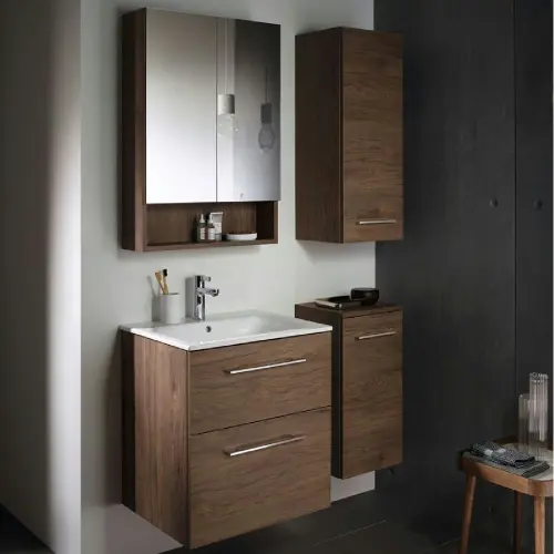 Geberit Selnova Square 60 ormarić sa ogledalom orah