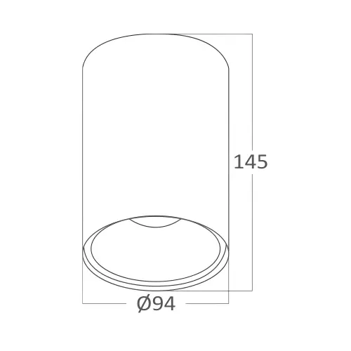 Braytron GU10 Nadgradni Spot Okrugli Beli BH04-00100