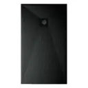 Astral Lithos Tuš kada 140x80 - Liveni mermer Crna 