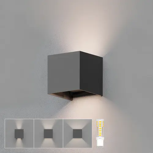 Braytron Zidna Svetiljka Double Sivi IP54 BG38-03402