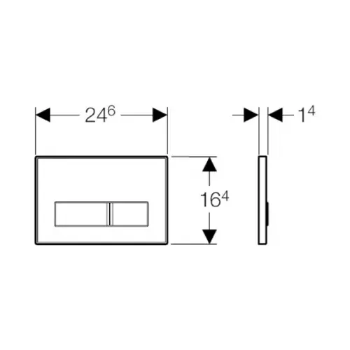 Geberit tipka Sigma 50 Crna /hrom 115.788.DW.2