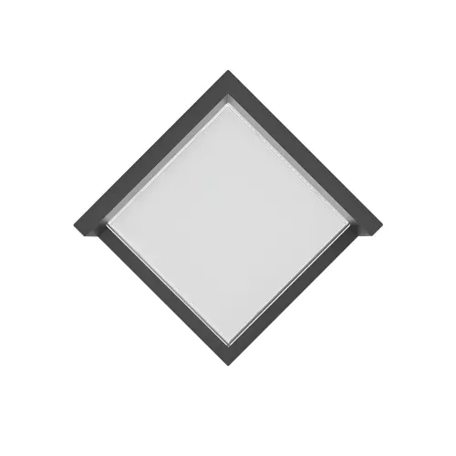 Braytron LED Zidna Svetiljka Kvadratna 15W Sivi CCT IP65 BG38-01182