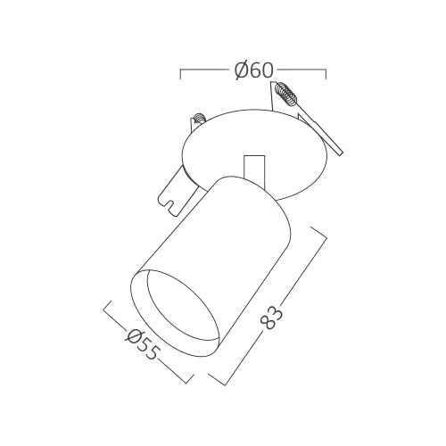Braytron GU10 Nadgradni Spot Crni BH04-00901