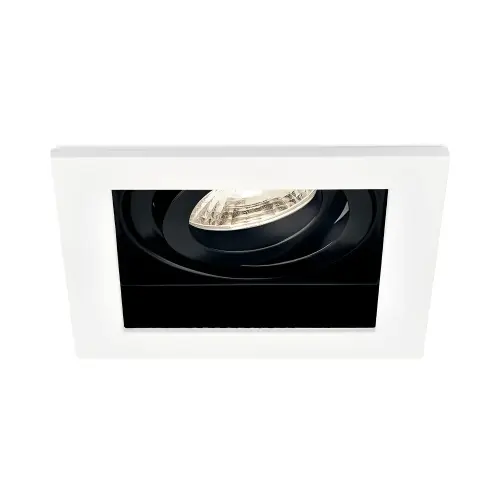 Braytron GU10 Ugradna Rozetna Kvadratna Jednostruka Bela/Crna BH03-05020