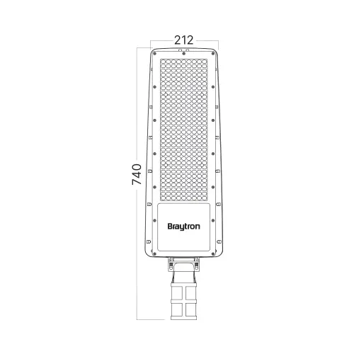 Braytron LED Ulična Svetiljka 200W Siva 6500K IP66 BT42-19632