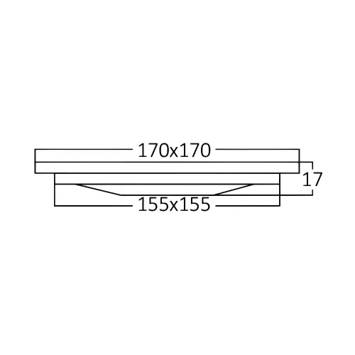 Braytron LED Panel Ugradni Kvadratni 6" 12W Beli 4000K LP02-01210