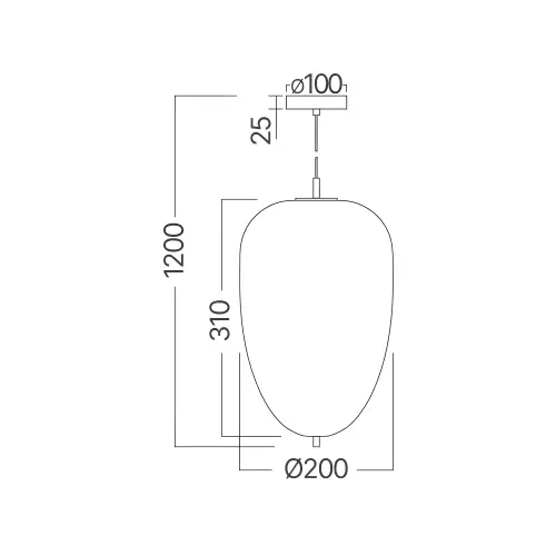 Braytron Visilica E27 Opal/Crni BV01-00102
