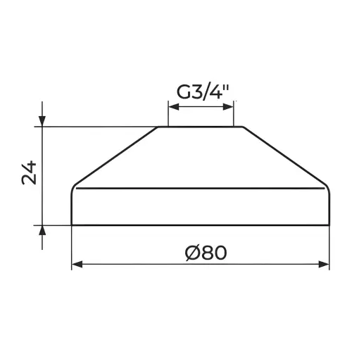 Rosan ROZETNA GIGANT 3/4 PRO8034 - tehnički crtež