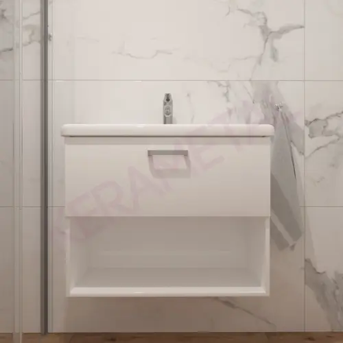 Kolpa ormarić sa umivaonikom i fiokom Evelin OUE II 80cm White 573890