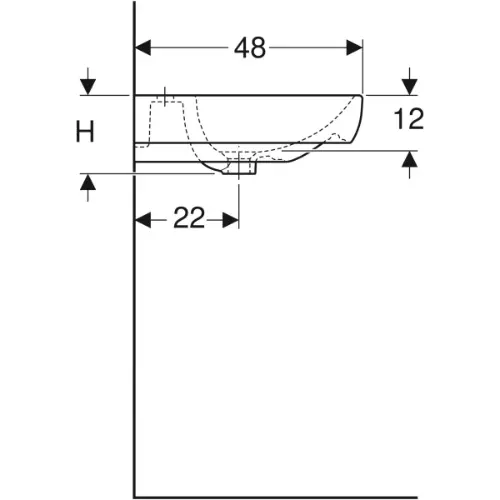 Geberit Smyle lavabo 65x48cm 500.230.01.1
