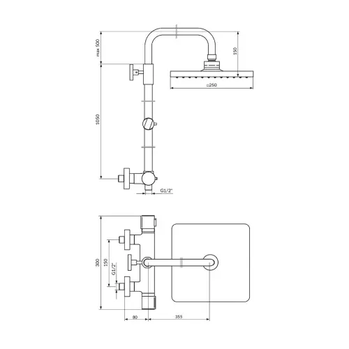 Rosan Stolz Termostatski Usponski tuš 1T37252
