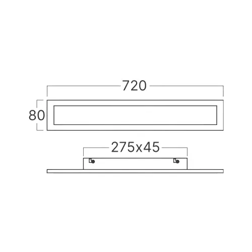 Braytron LED Zidna Svetiljka 18W Crni IP54 BG38-03501