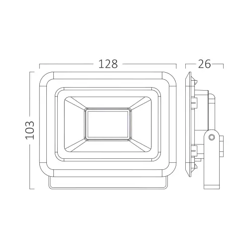 Braytron LED Reflektor 20W Crni 4000K IP65 BT60-32011