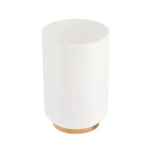 Tendance Čaša POLIRESIN/BAMBUS BATH, Bela/BAMBUS