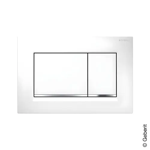 Geberit tipka Sigma 30 Bela/sjajna hrom/bela 115.883.KJ.1
