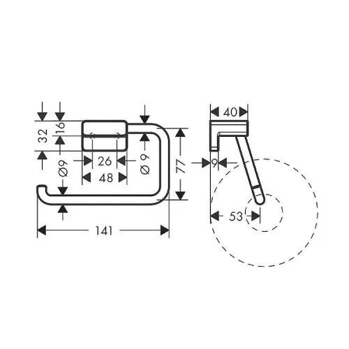 Hansgrohe Addstoris držač toalet papira 41771000