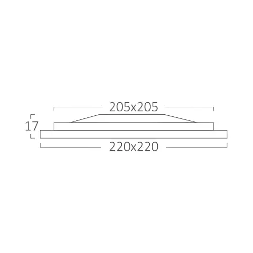 Braytron LED Panel Ugradni Kvadratni 8" 18W Beli 4000K BP02-41810