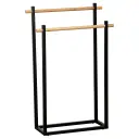 Tendance Držač peškira sa dve prečke 53X20X82CM METAL BAMBUS/CRNA