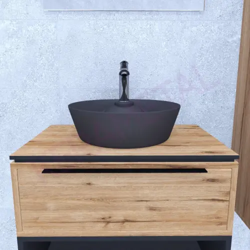 Elegant fi430/130mm CRNI MAT nadgradni lavabo