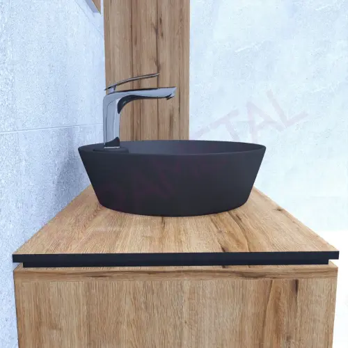 Elegant fi430/130mm CRNI MAT nadgradni lavabo